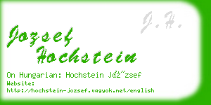 jozsef hochstein business card